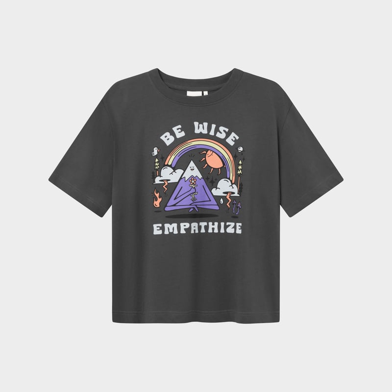 T-shirt Vadstena Be Wise Charcoal