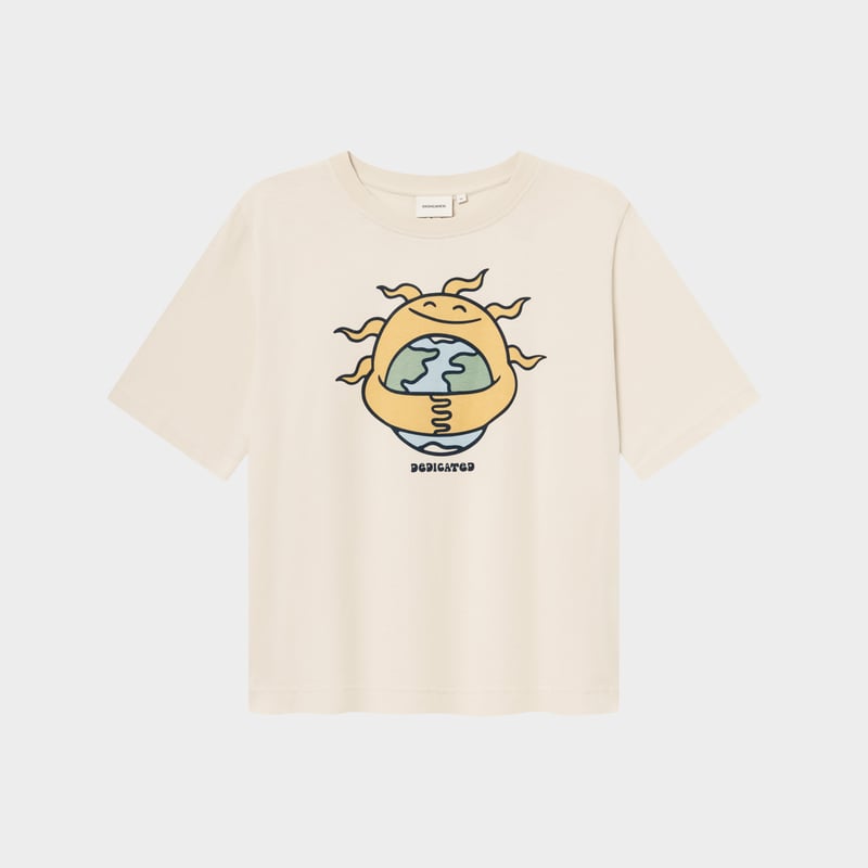 T-shirt Vadstena Dedicated Sun Oat White
