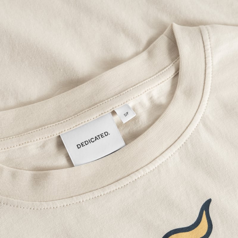 T-shirt Vadstena Dedicated Sun Oat White