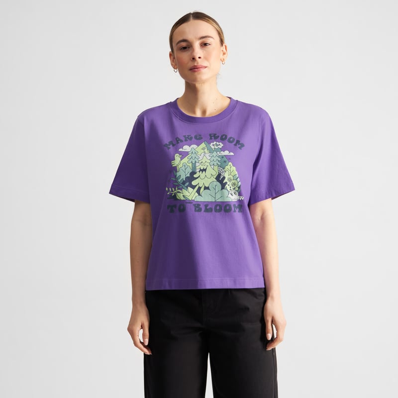 T-shirt Vadstena Make Room Paisley Purple