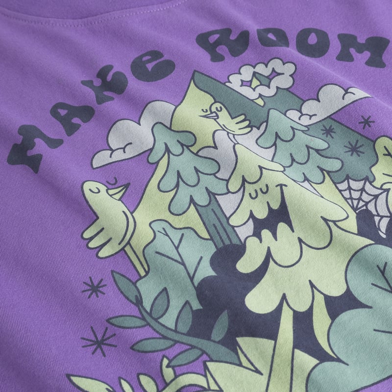 T-shirt Vadstena Make Room Paisley Purple