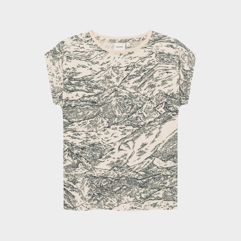 T-shirt Visby Mountain Horizon Oat White