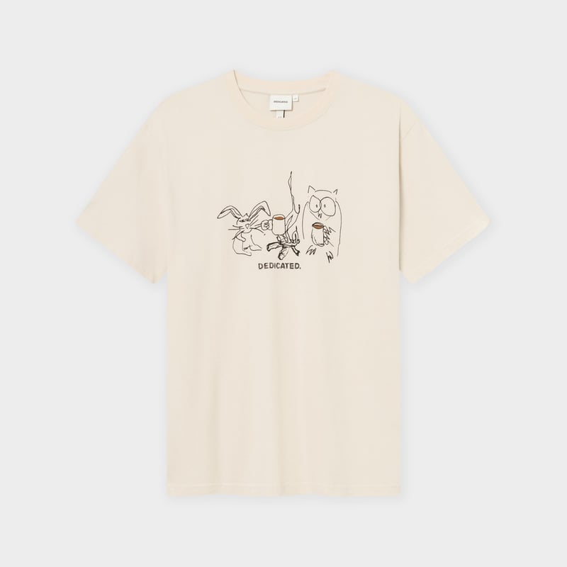 T-shirt Stockholm Coffee Friends Oat White