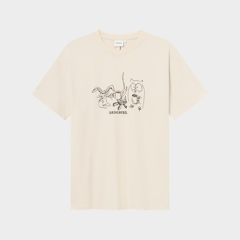 T-shirt Stockholm Coffee Friends Oat White