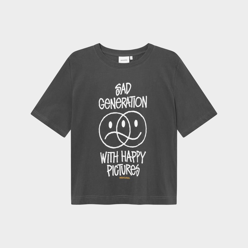 T-shirt Vadstena Sad Generation Charcoal