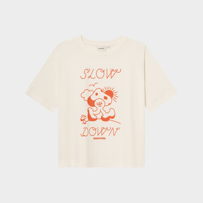 T-shirt Vadstena Slow Down Off White