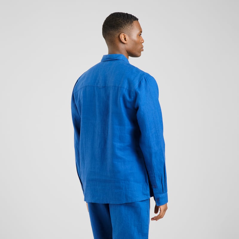 Shirt Rute Linen Limoges Blue