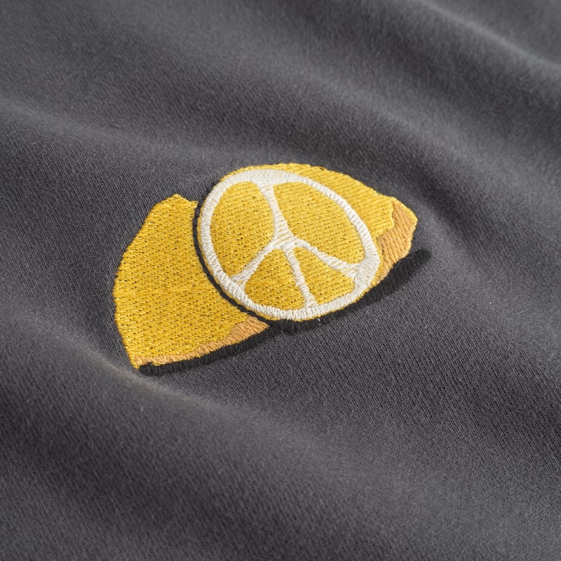 Sweatshirt Malmoe Lemon Peace Charcoal
