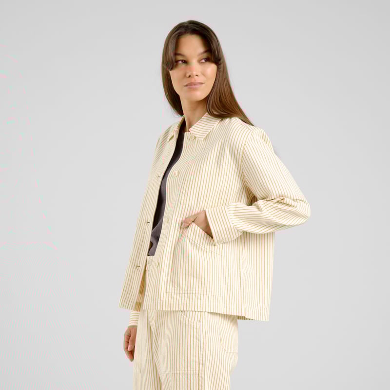 Jacket Stiby Work Stripe Yellow