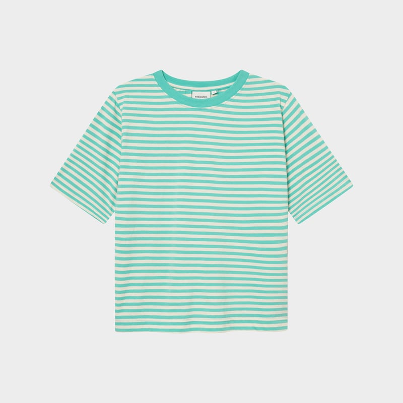 T-shirt Vadstena Stripes Pool Blue
