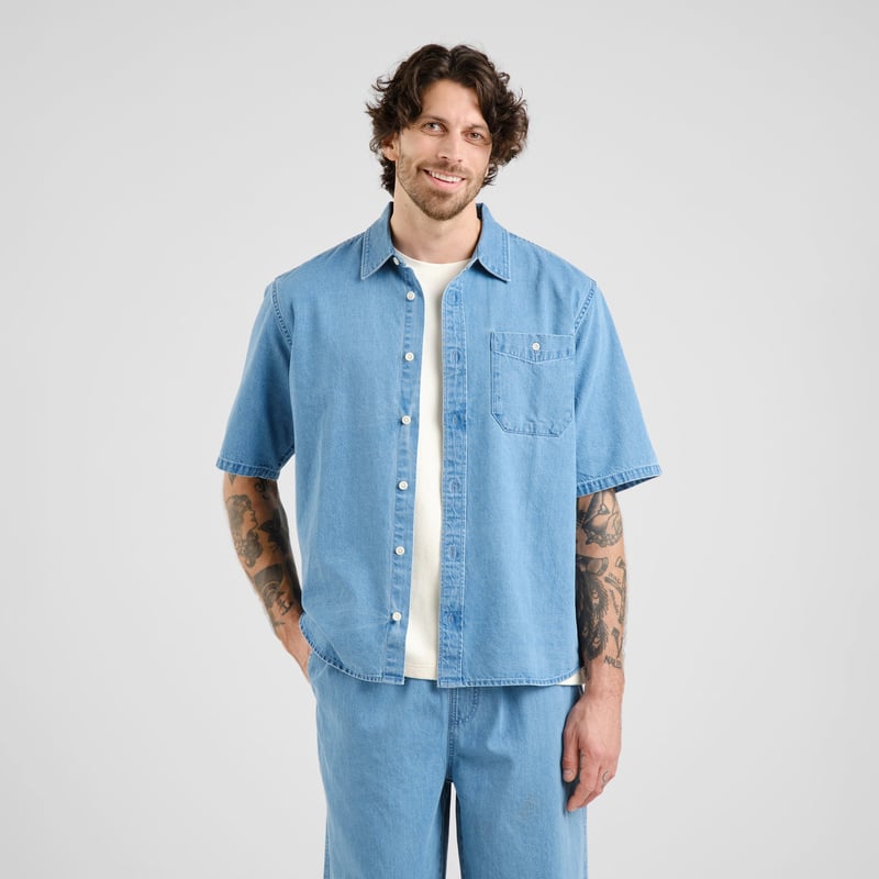 Shirt Skalhamn Denim Light Blue