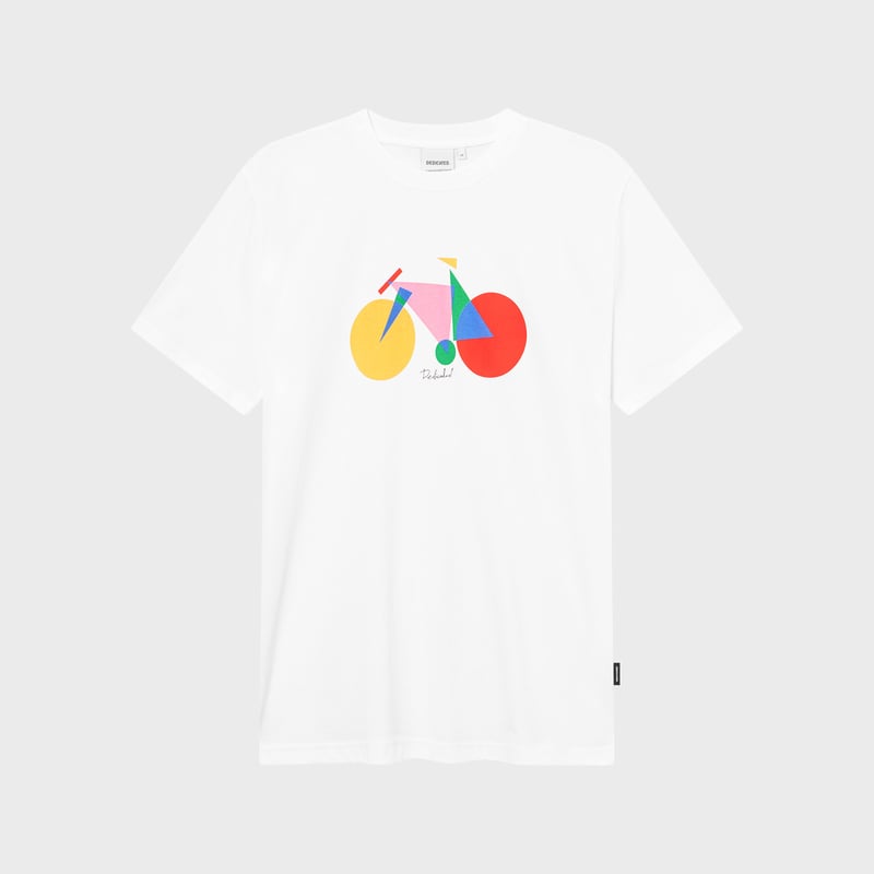 T-shirt Stockholm Paper Cut Bike White