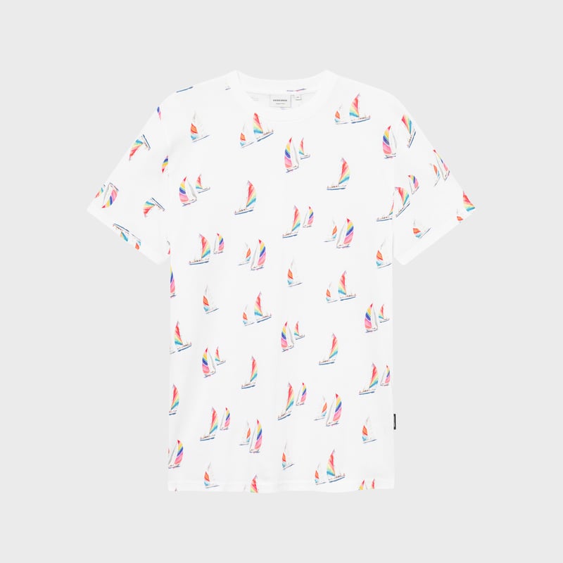 T-shirt Stockholm Sail Boats White