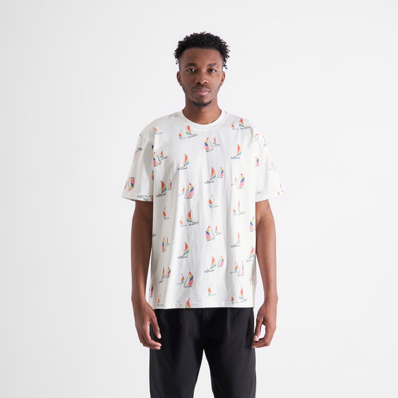 T-shirt Stockholm Sail Boats White