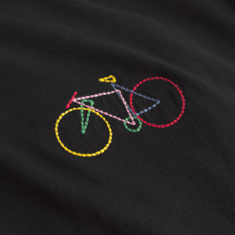 T-shirt Stockholm Small Paper Cut Bike Black