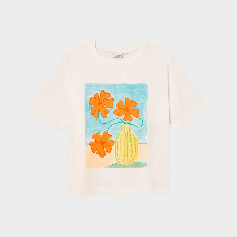 T-shirt Vadstena Flower Vase Off-White
