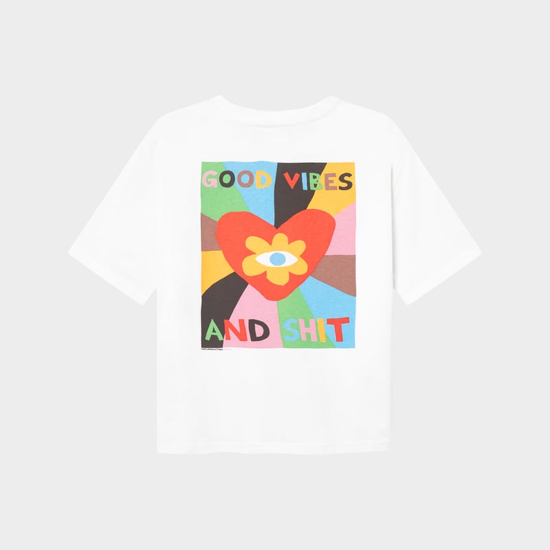 T-shirt Vadstena Good Vibes White
