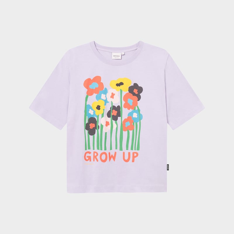 Dedicated 【 T-Shirt Vadstena Grow Up Thistle Purple Women 】 レディース DEDICATED - T-shirt Vadstena Grow Up Thistle Purple