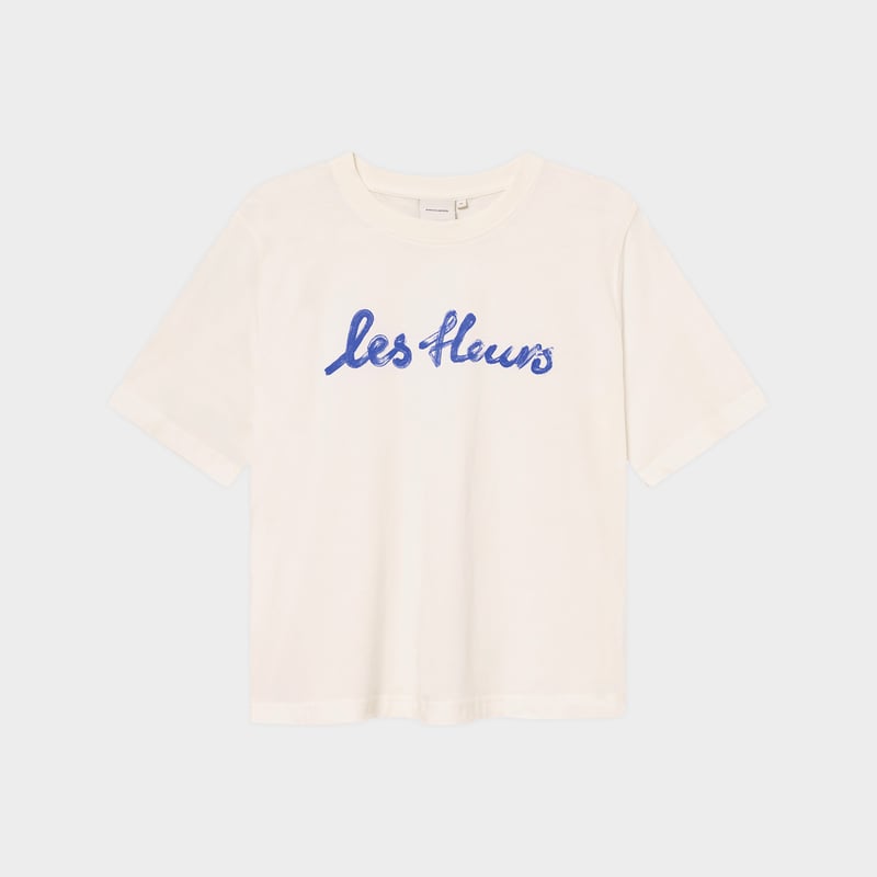 T-shirt Vadstena Les Fleurs Scripted Off-White