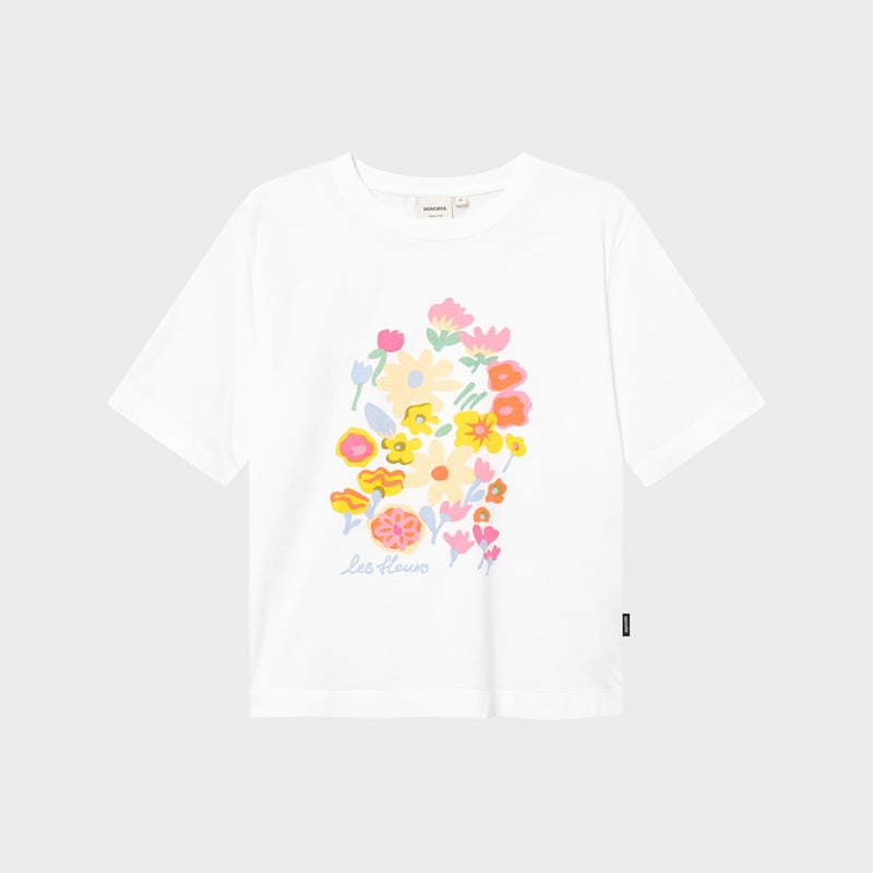 T-shirt Vadstena Les Fleurs White
