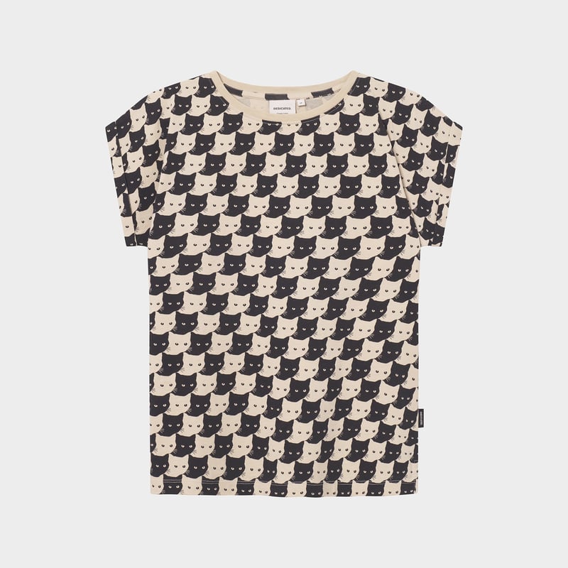 T-shirt Visby Pepita Cats Oat White