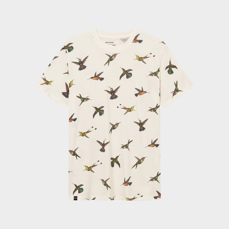 DEDICATED - T-shirt Vadstena Rose Purple/Vanilla White