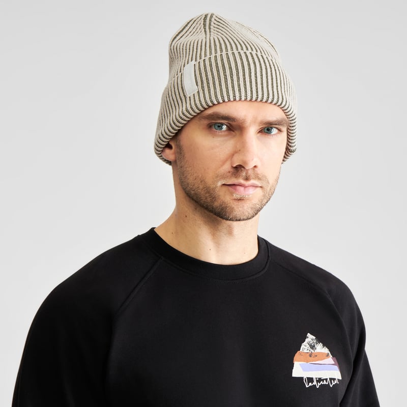 Beanie Narvik Brioche Oat White/Leaf Green