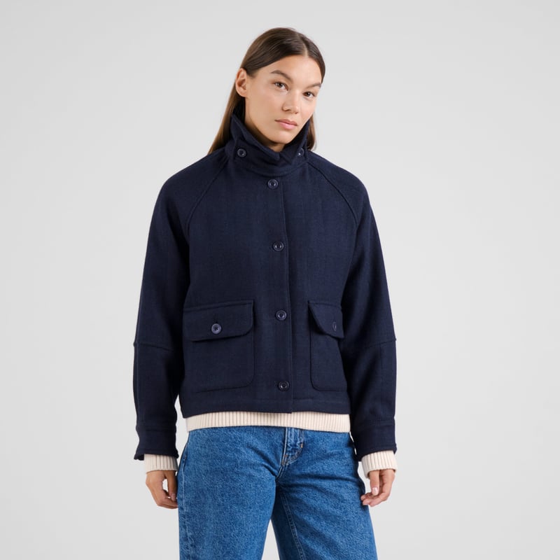 Wool Jacket Nabben Herringbone Navy