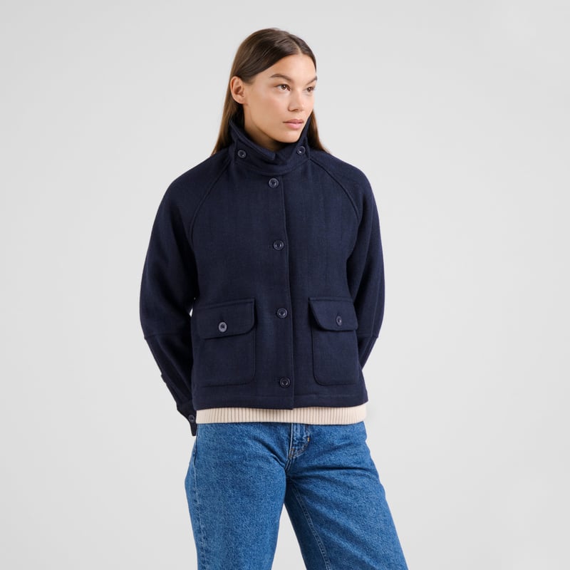 Wool Jacket Nabben Herringbone Navy
