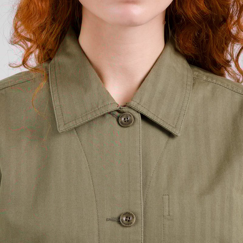 Jacket Stiby Herringbone Leaf Green