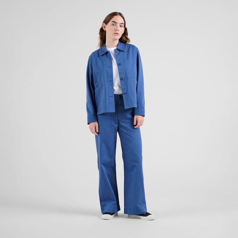 Jacket Stiby Herringbone True Blue