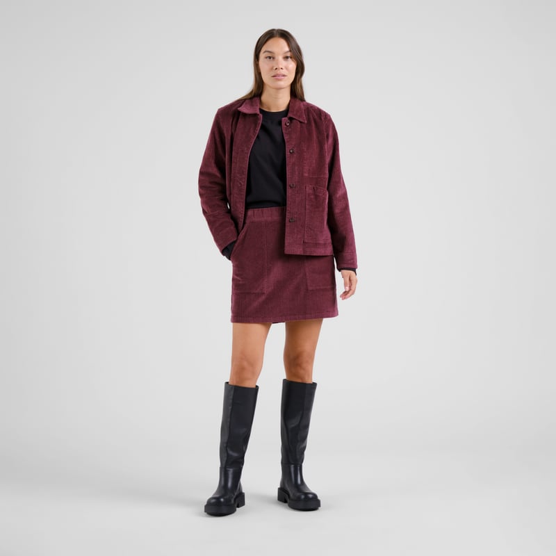 Skirt Majorna Corduroy Fig Red