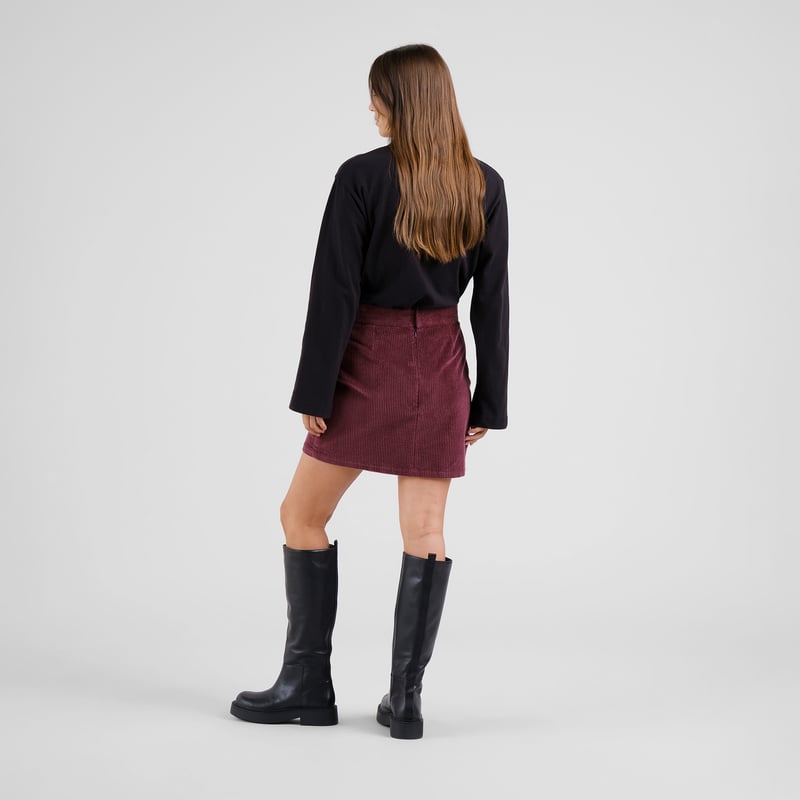 Skirt Majorna Corduroy Fig Red