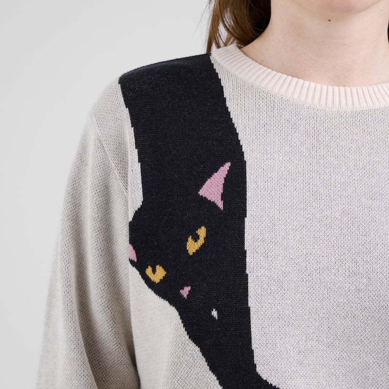 Sweater Arendal Long Cat Vanilla White
