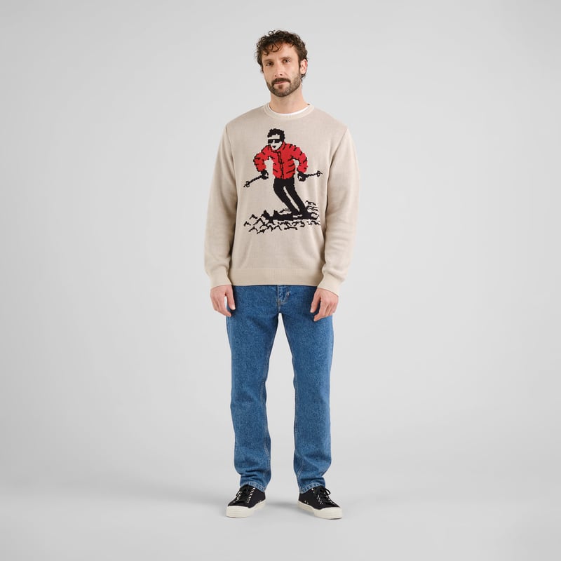 Sweater Mora Fallen Skier Oat White