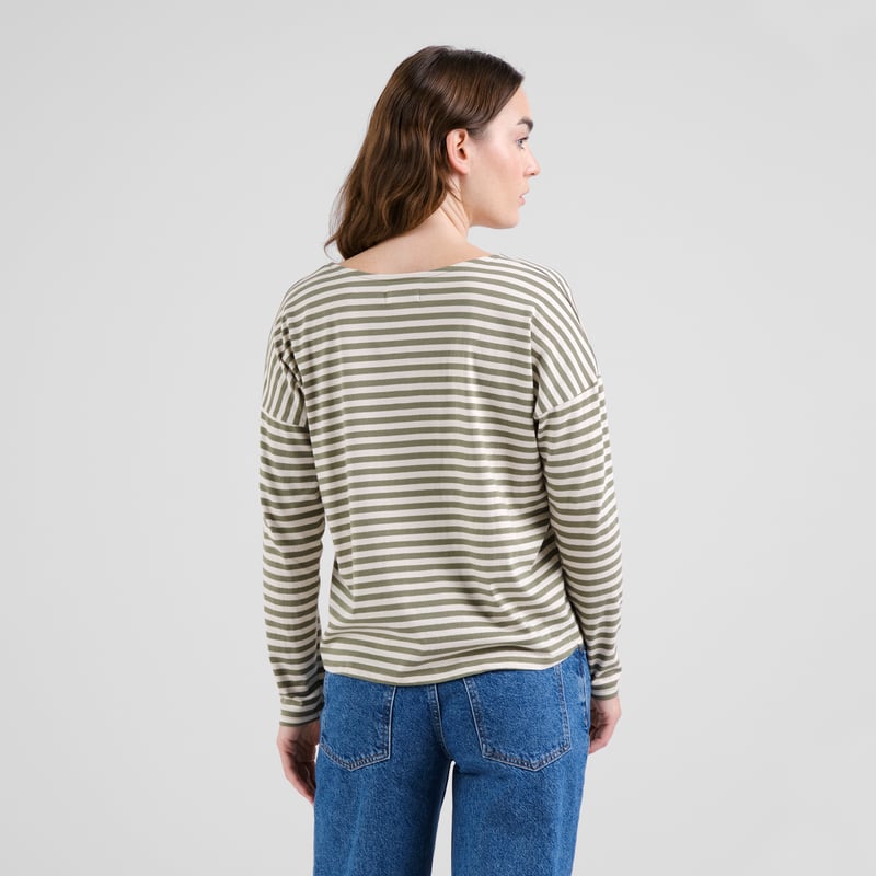 Top Humledal Stripes Leaf Green
