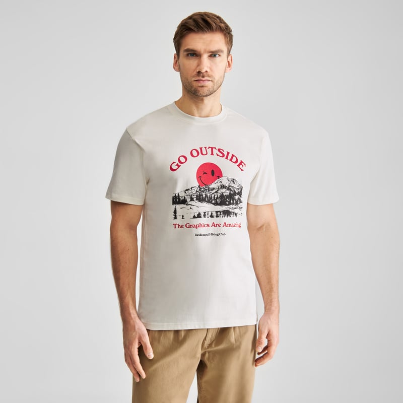 T-shirt Stockholm Go Outside Off-White