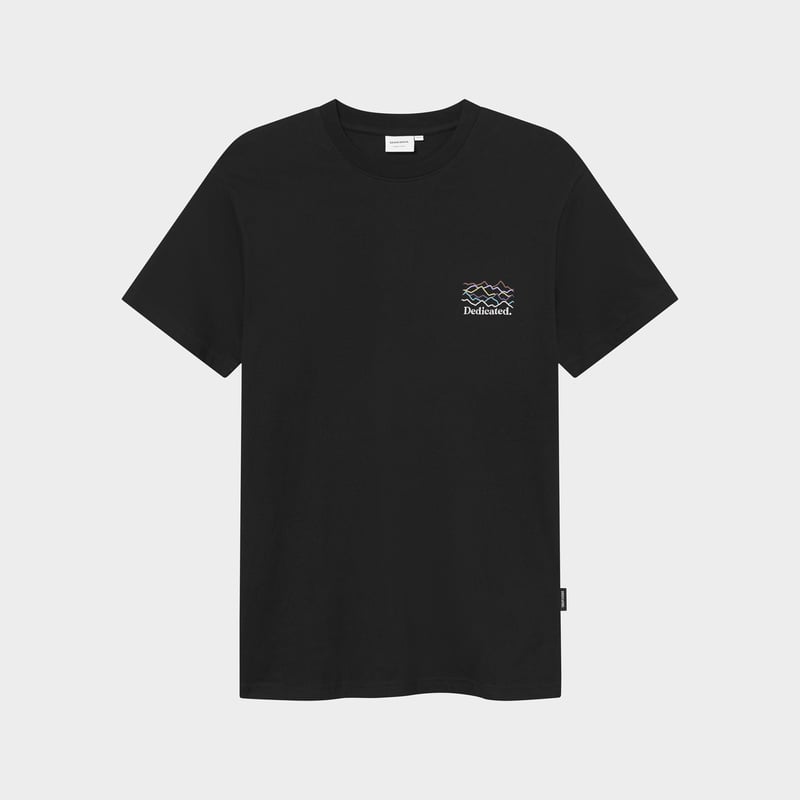 T-shirt Stockholm Line Mountains Logo Black