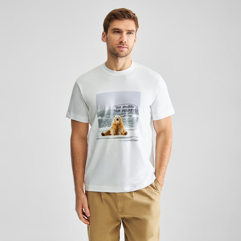 T-shirt Stockholm Polar Bear Fucked White