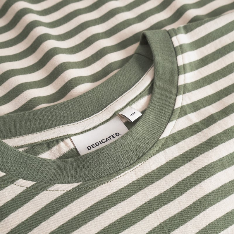 T-shirt Stockholm Stripes Leaf Green