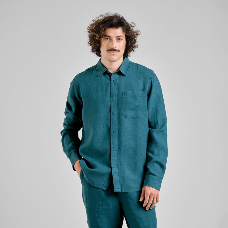 Shirt Rute Linen Mediterranea Green