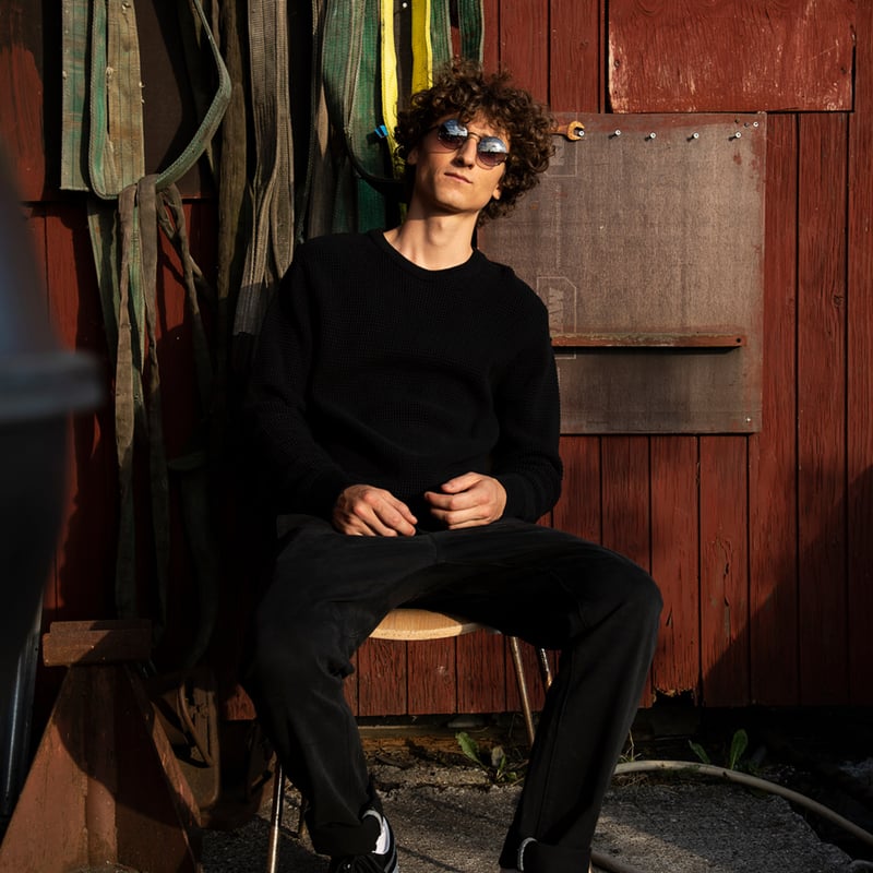 Sweater Mora Waffle Black