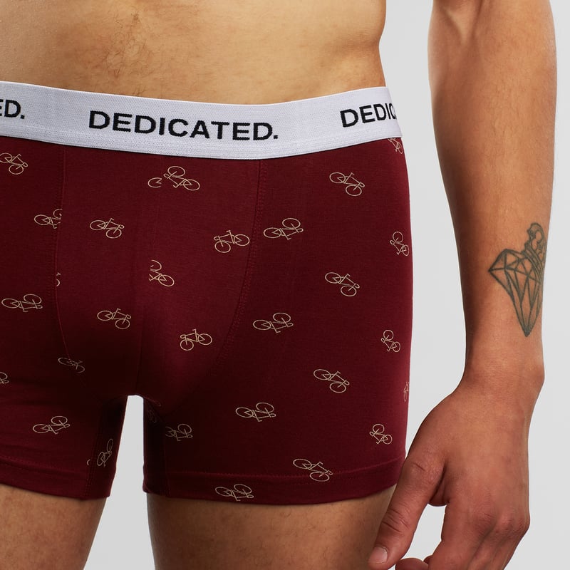 Kalsonger Boxers Kalix Bike Pattern Vinröd