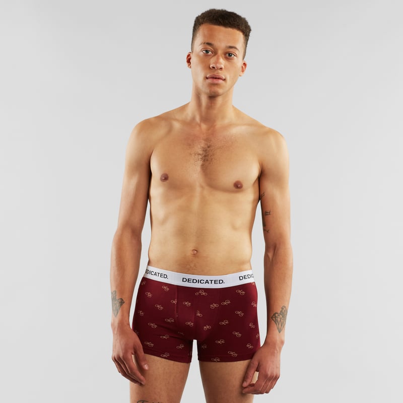 Kalsonger Boxers Kalix Bike Pattern Vinröd