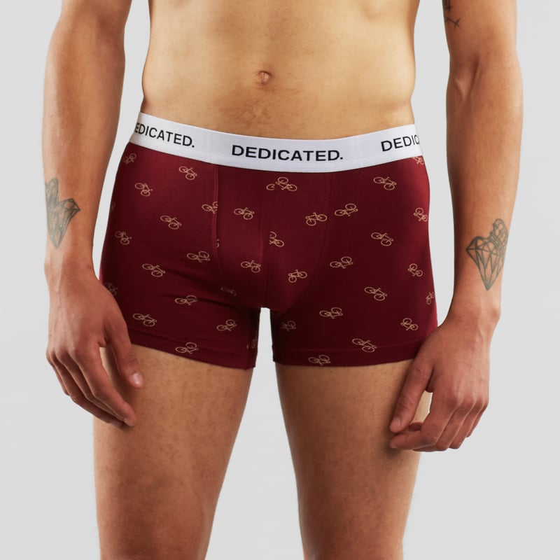 Kalsonger Boxers Kalix Bike Pattern Vinröd