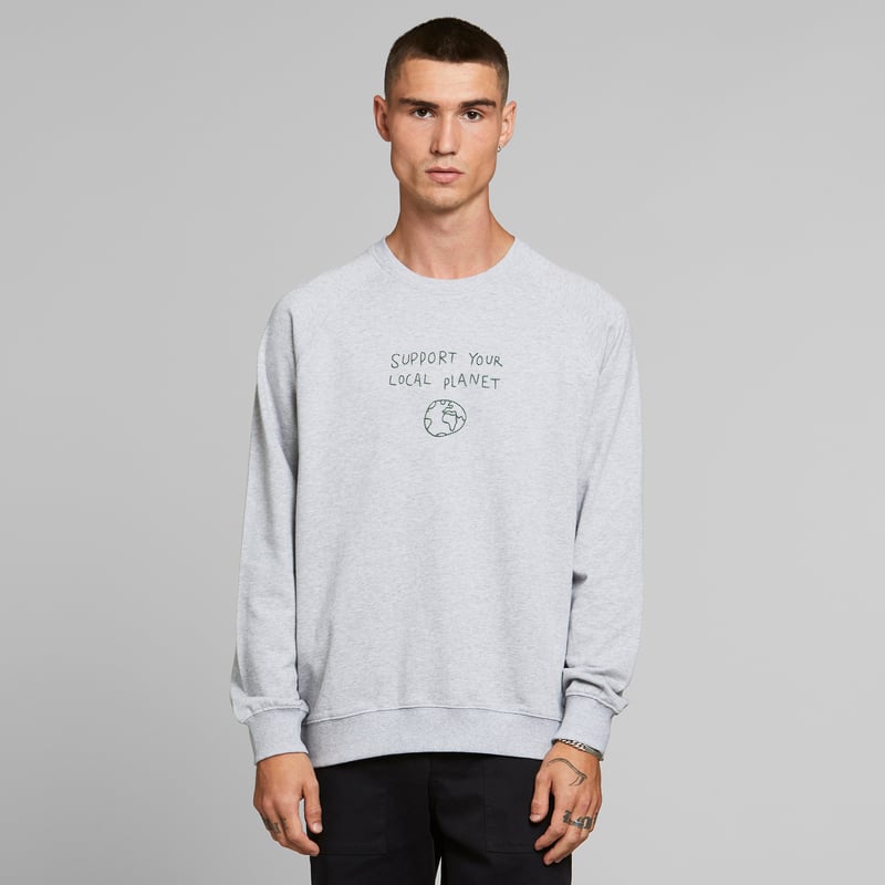 Sweatshirt Malmoe Local Planet Grey Melange