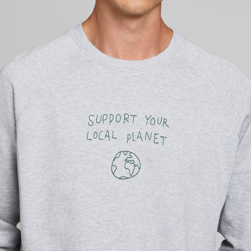 Sweatshirt Malmoe Local Planet Grey Melange