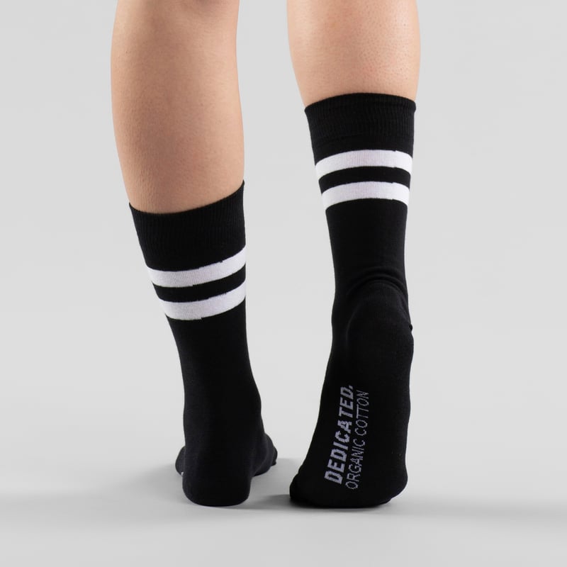 Socks Sigtuna Double Stripes Black