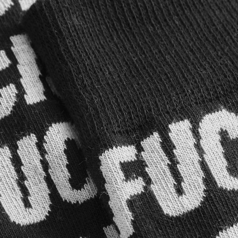 Socks Sigtuna Fuck Racism Pattern Black