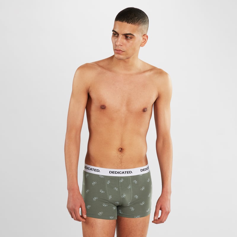 Boxer Briefs Kalix Bike Pattern Forest Green